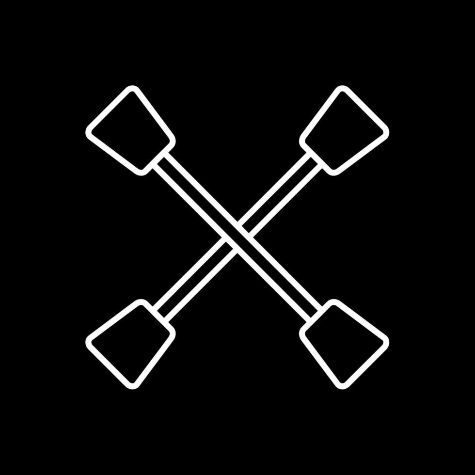 Paddles Line Inverted Icon vector