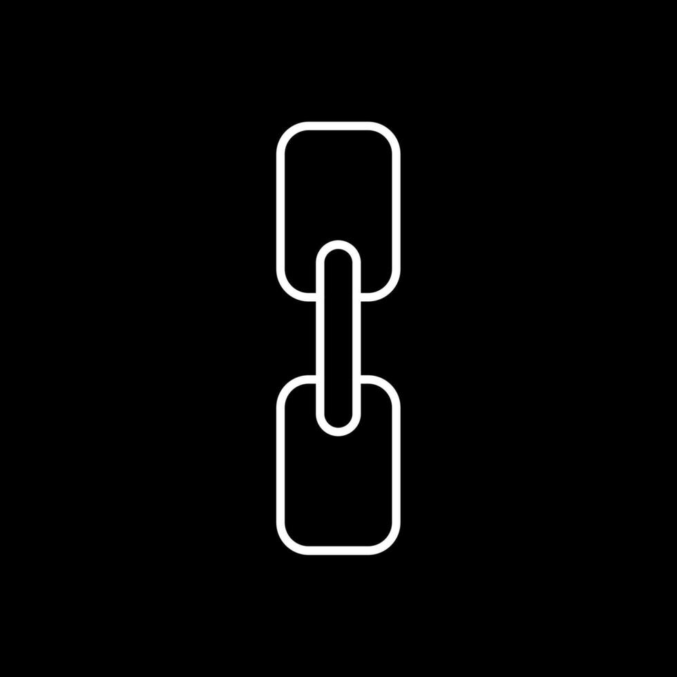 Chain Line Inverted Icon vector