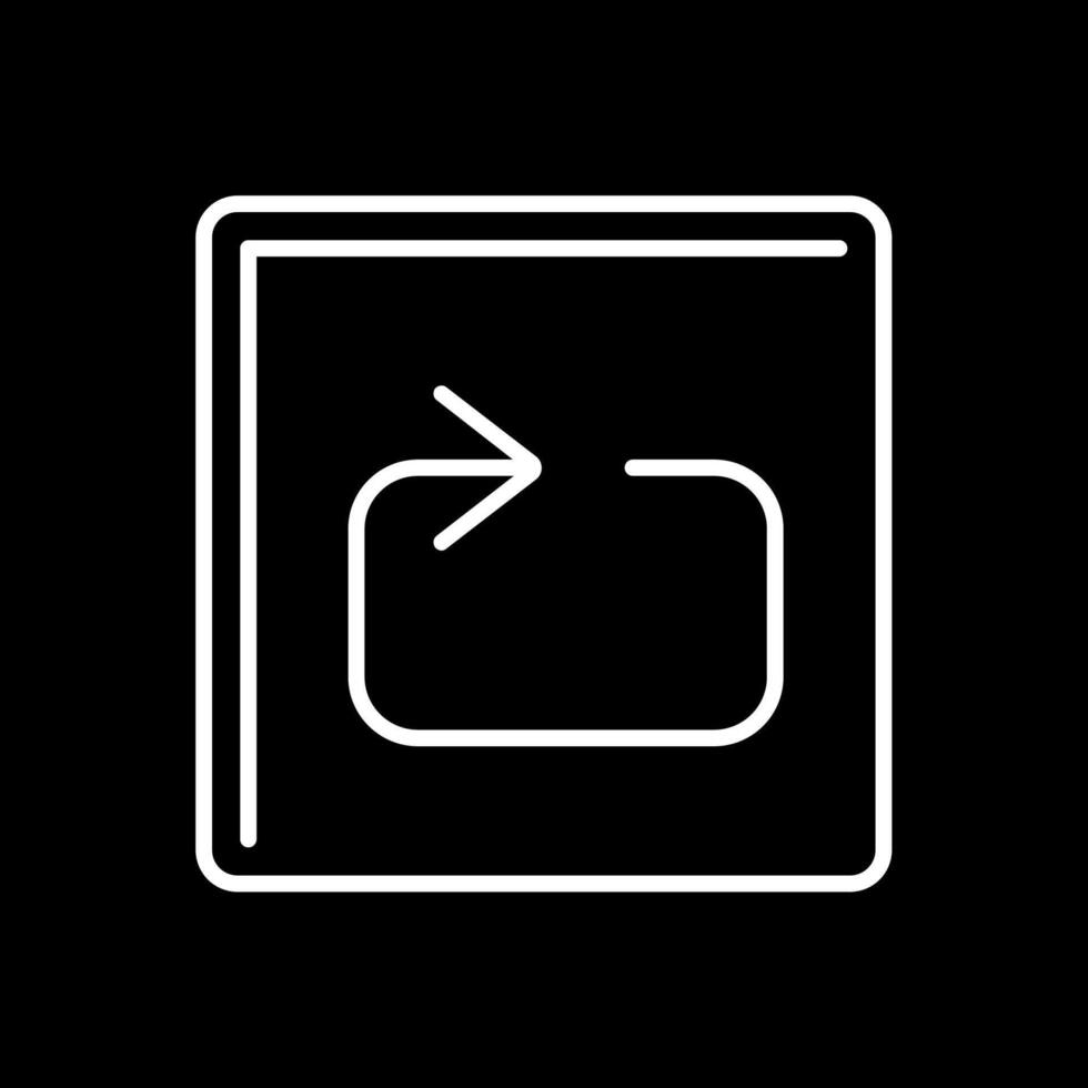 Loop Line Inverted Icon vector