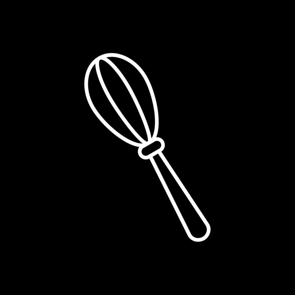 Whisk Line Inverted Icon vector