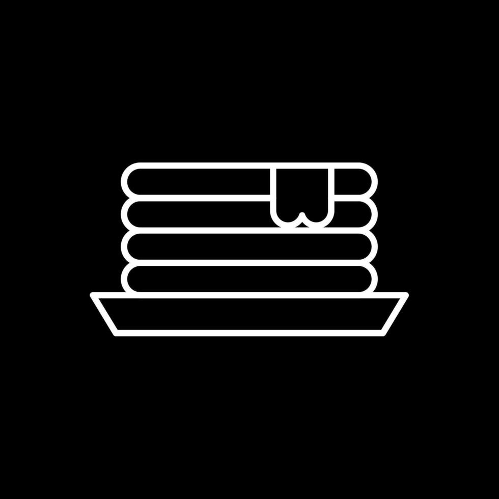 Pancake Line Inverted Icon vector