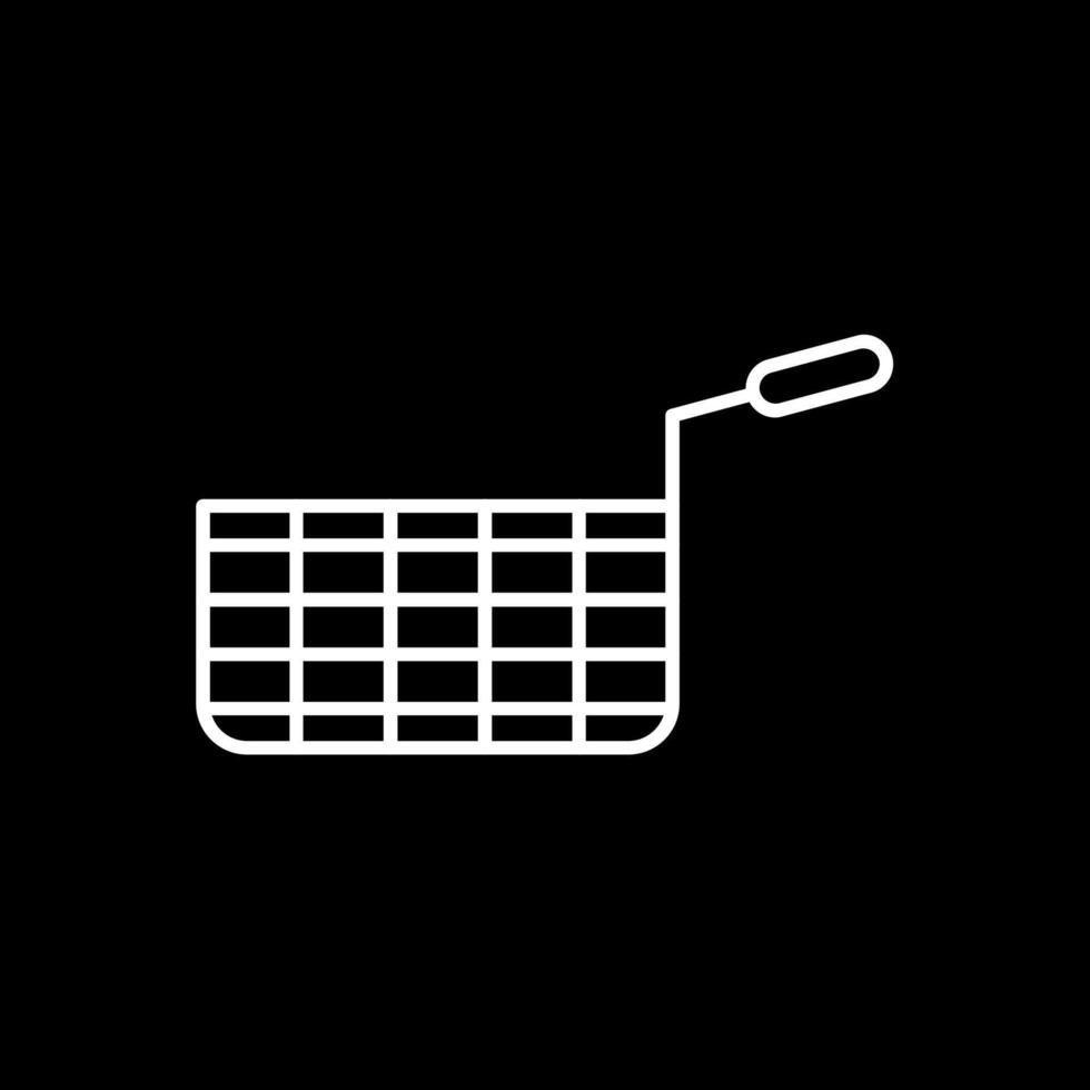 Deep Fryer Line Inverted Icon vector