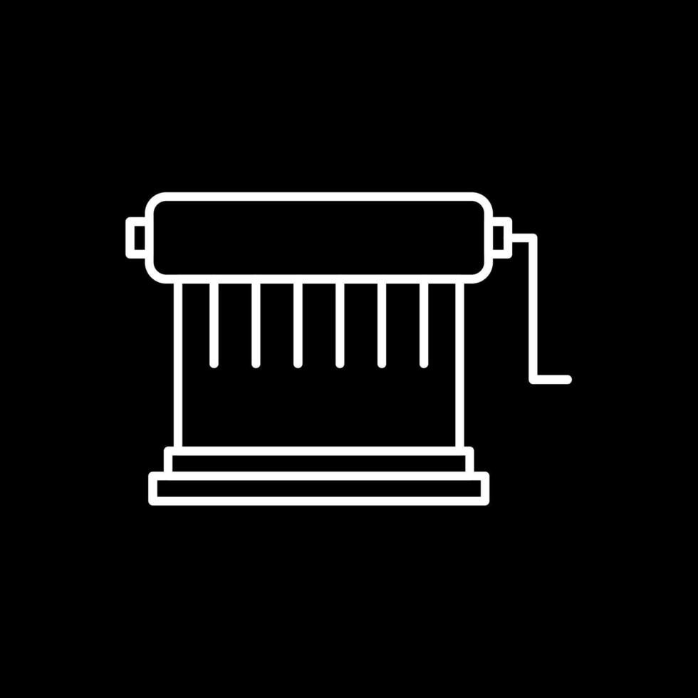 Pasta Machine Line Inverted Icon vector