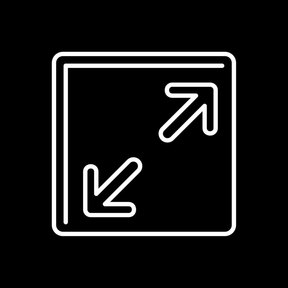 Resize Line Inverted Icon vector