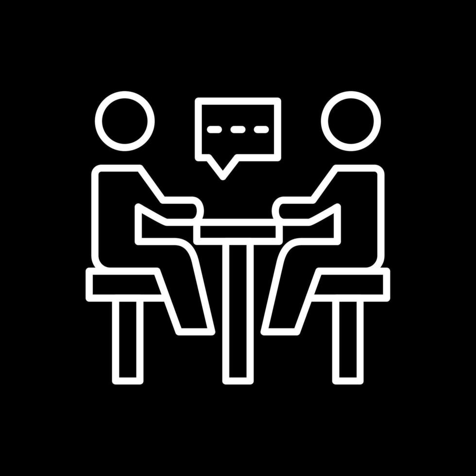 Meeting Line Inverted Icon vector