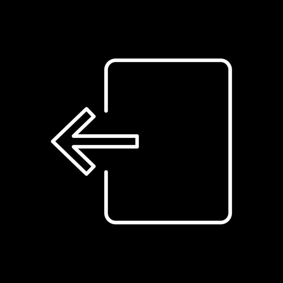 Exit Door Line Inverted Icon vector