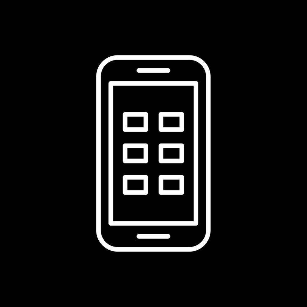 Phone Line Inverted Icon vector