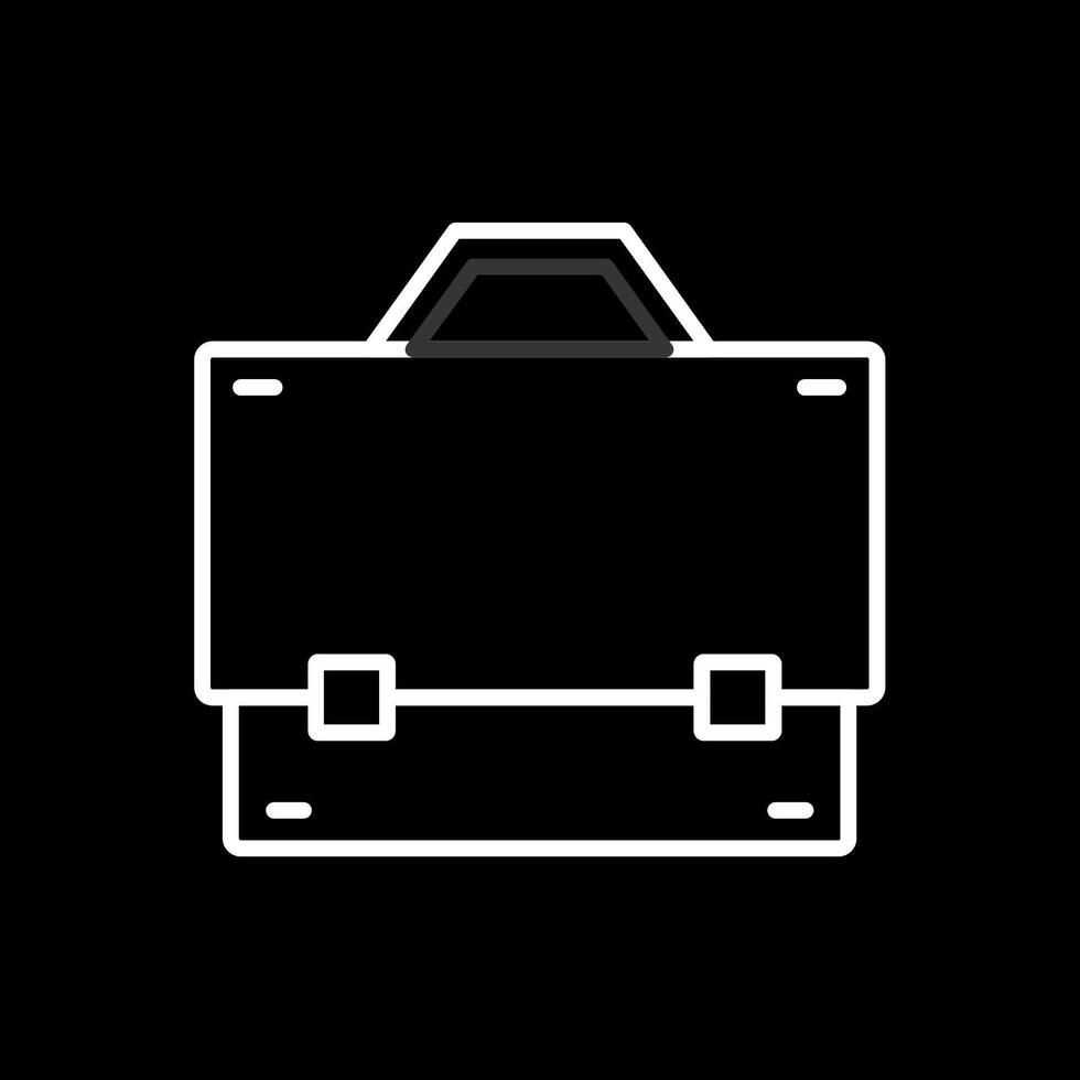 Breifcase Line Inverted Icon vector