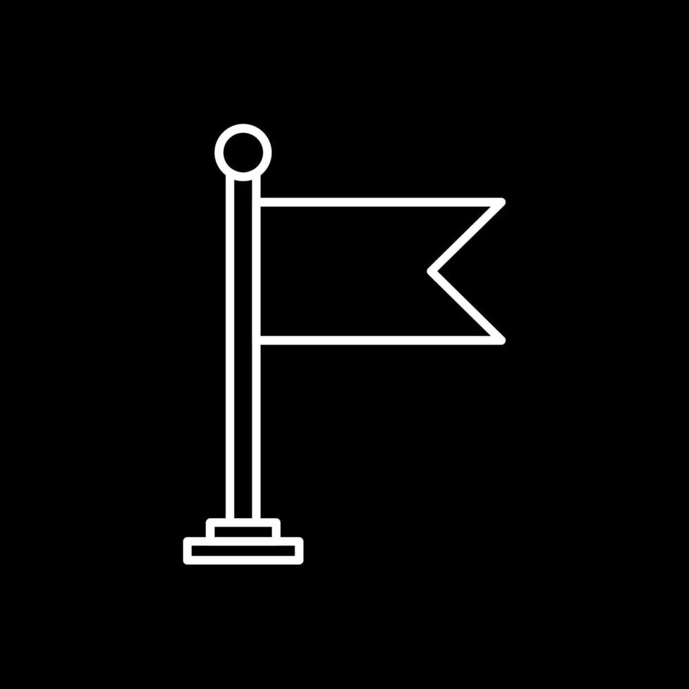 Flag Line Inverted Icon vector
