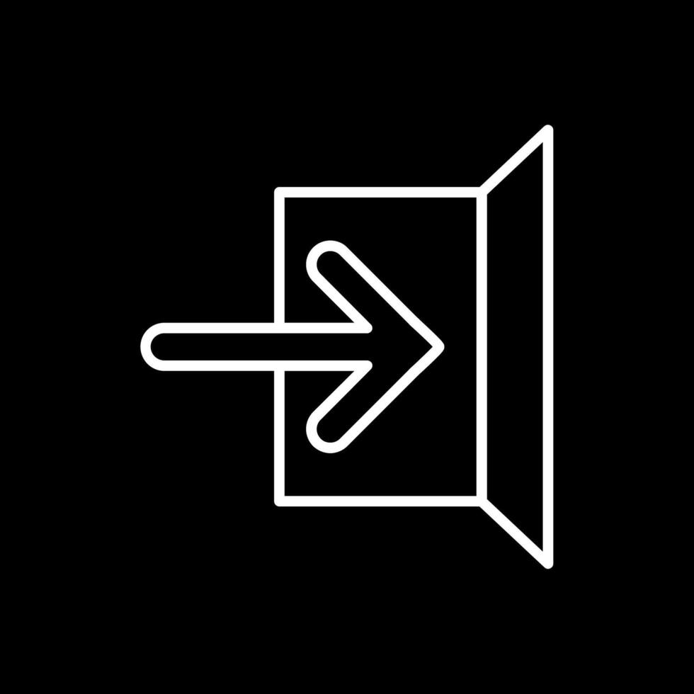 Sign In Line Inverted Icon vector