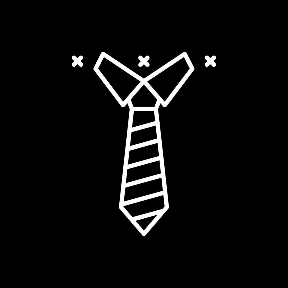 icono de línea de corbata invertida vector