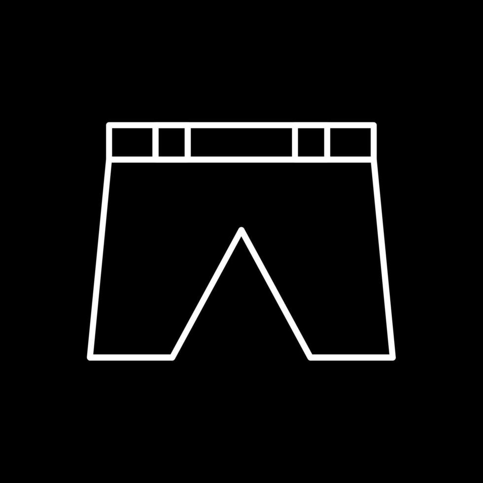 Shorts Line Inverted Icon vector