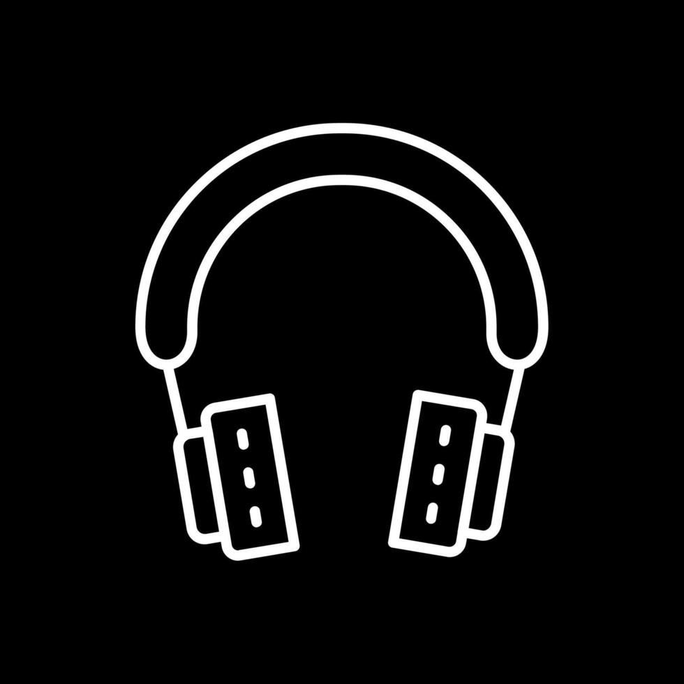 Headphones Line Inverted Icon vector