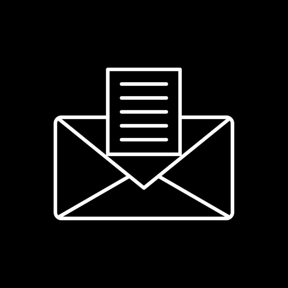 Letters Line Inverted Icon vector