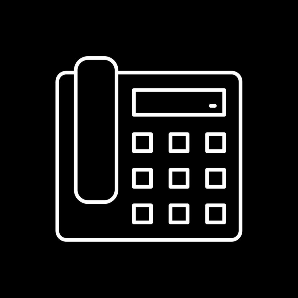 Telephone Line Inverted Icon vector
