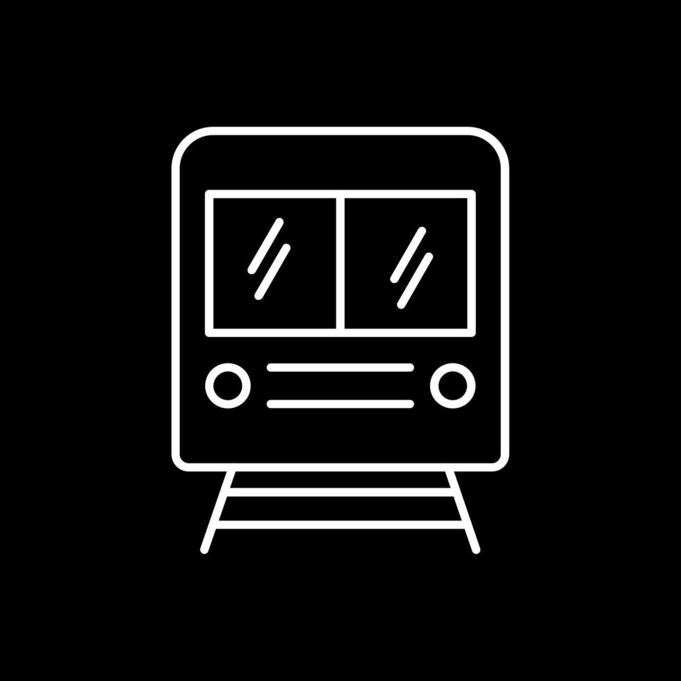 Train Line Inverted Icon vector