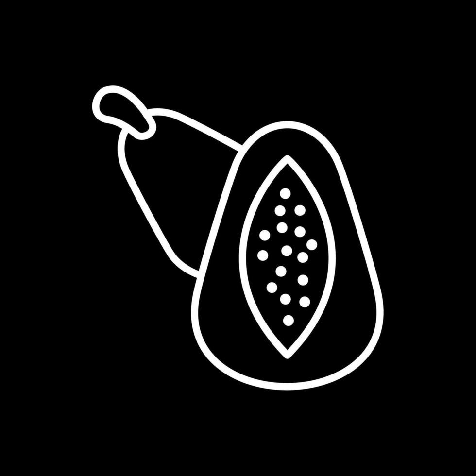 PawPaw Line Inverted Icon vector