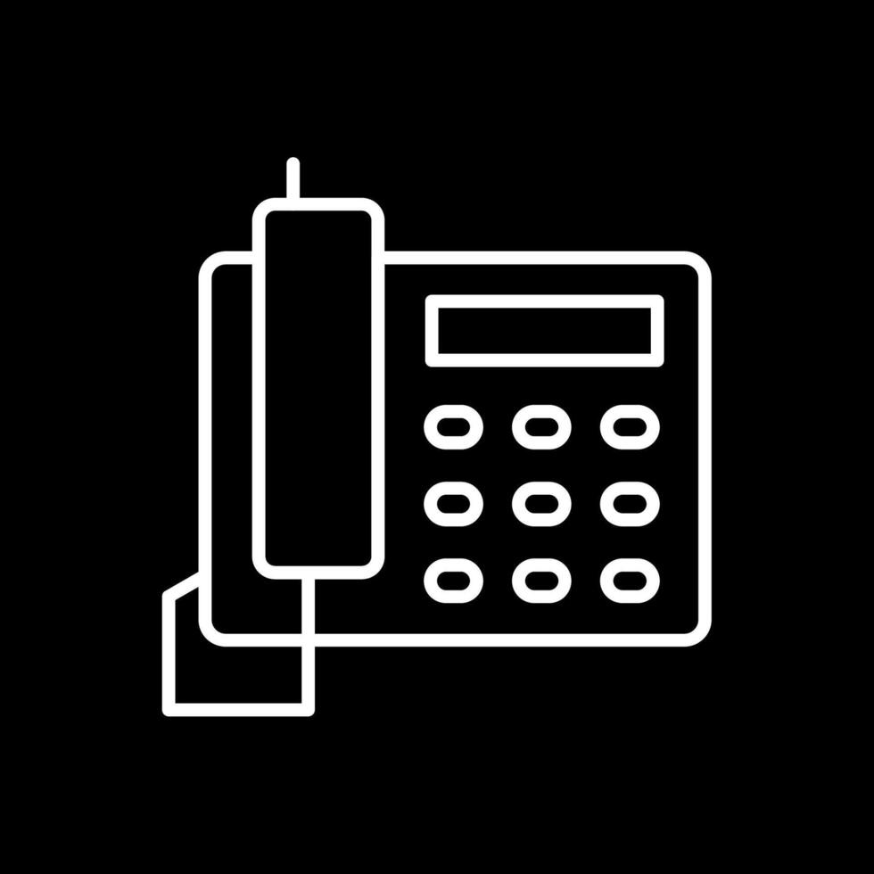 Telephone Line Inverted Icon vector