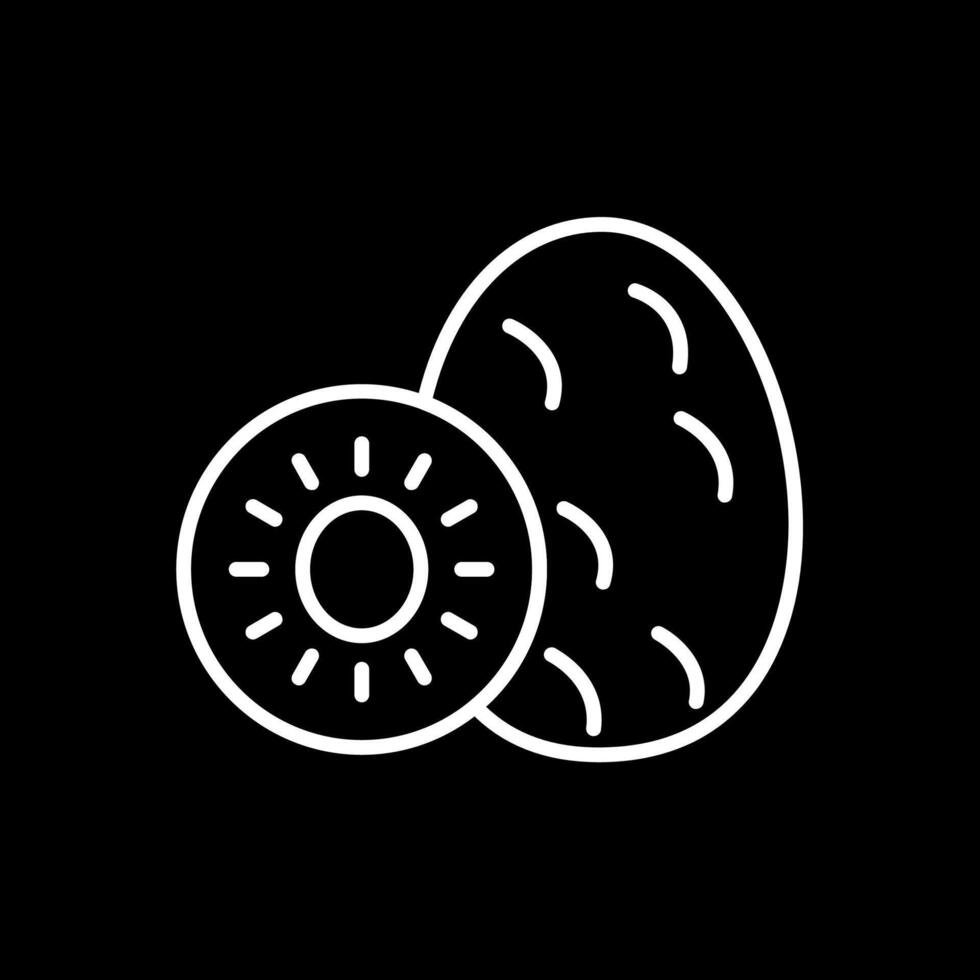 Kiwi Line Inverted Icon vector