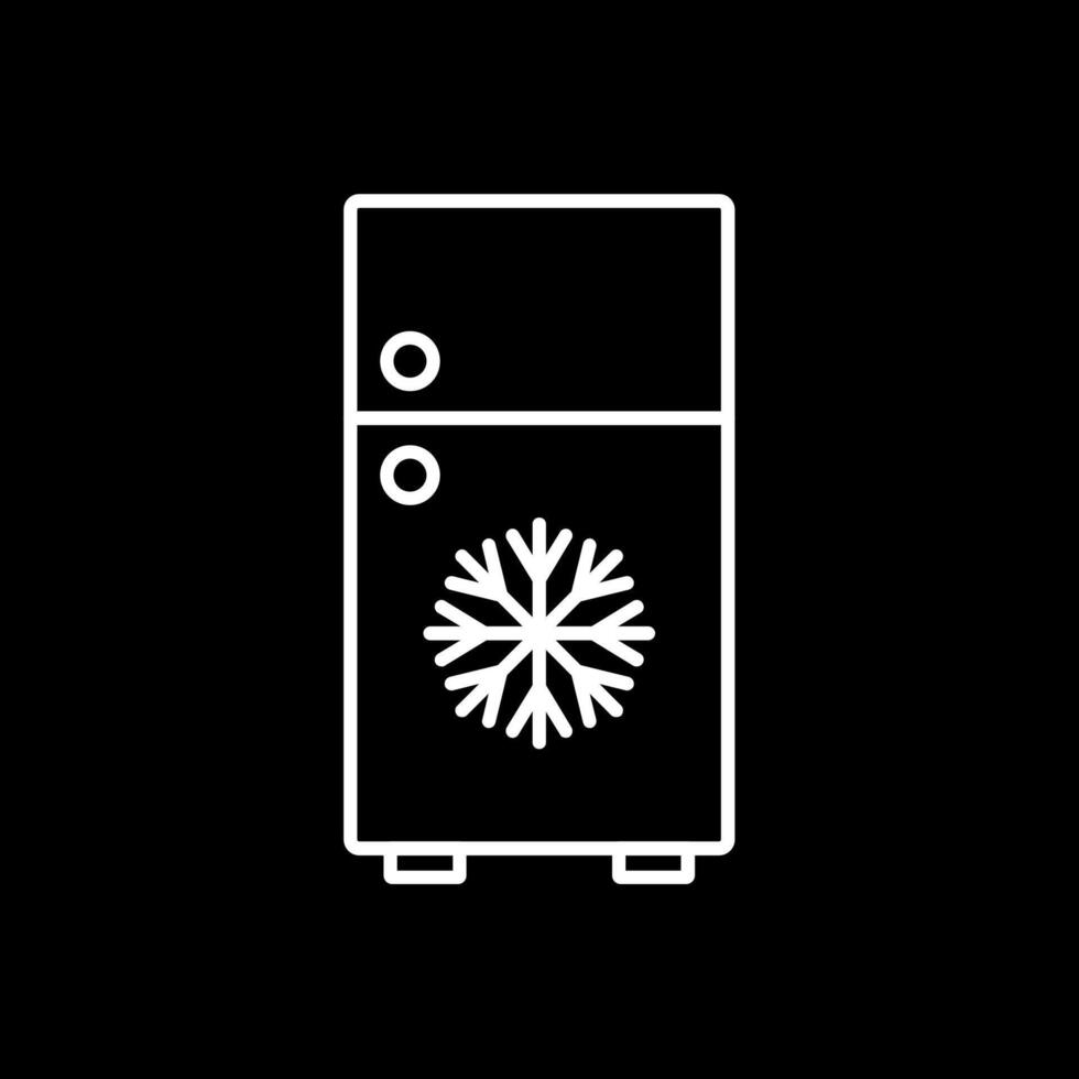 Refrigerator Line Inverted Icon vector