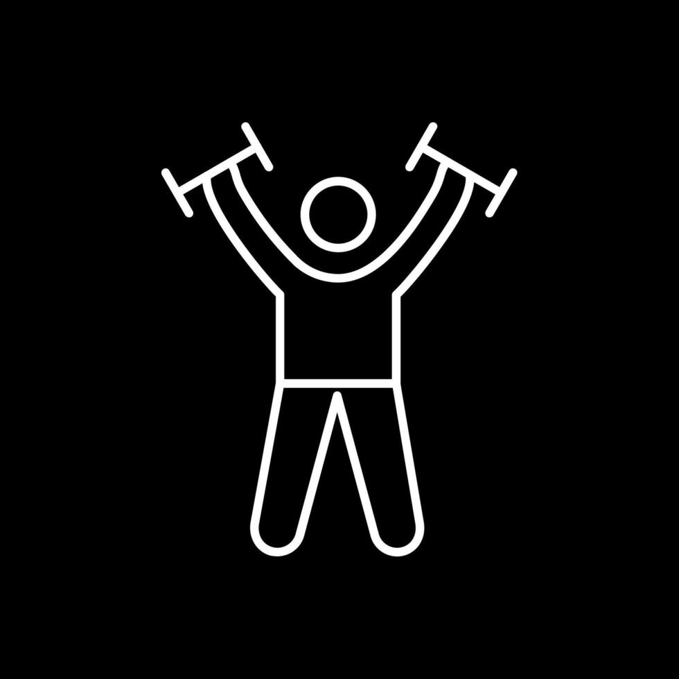 Exercise Line Inverted Icon vector