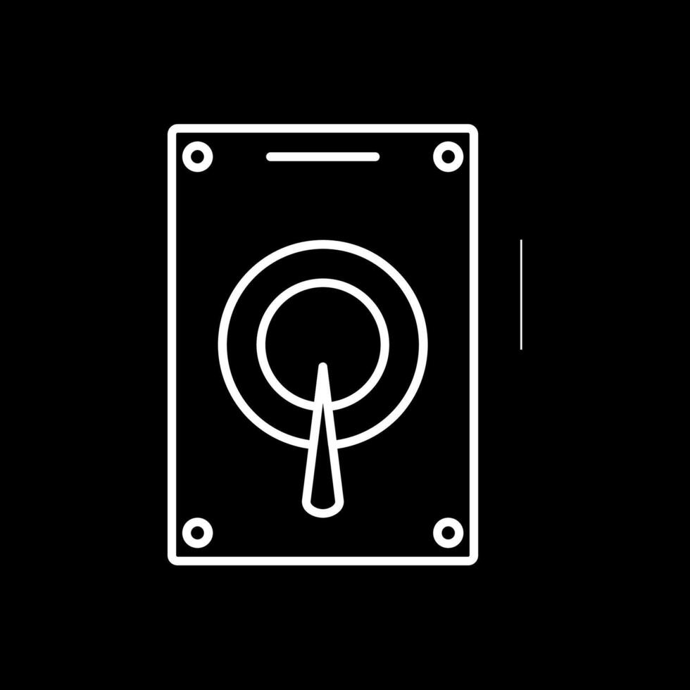 Hard Drive Line Inverted Icon vector