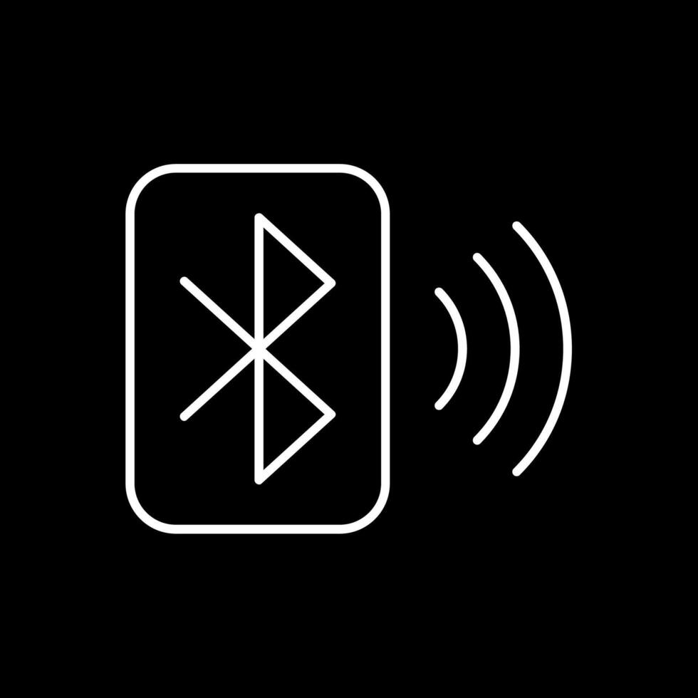 Bluetooth Line Inverted Icon vector