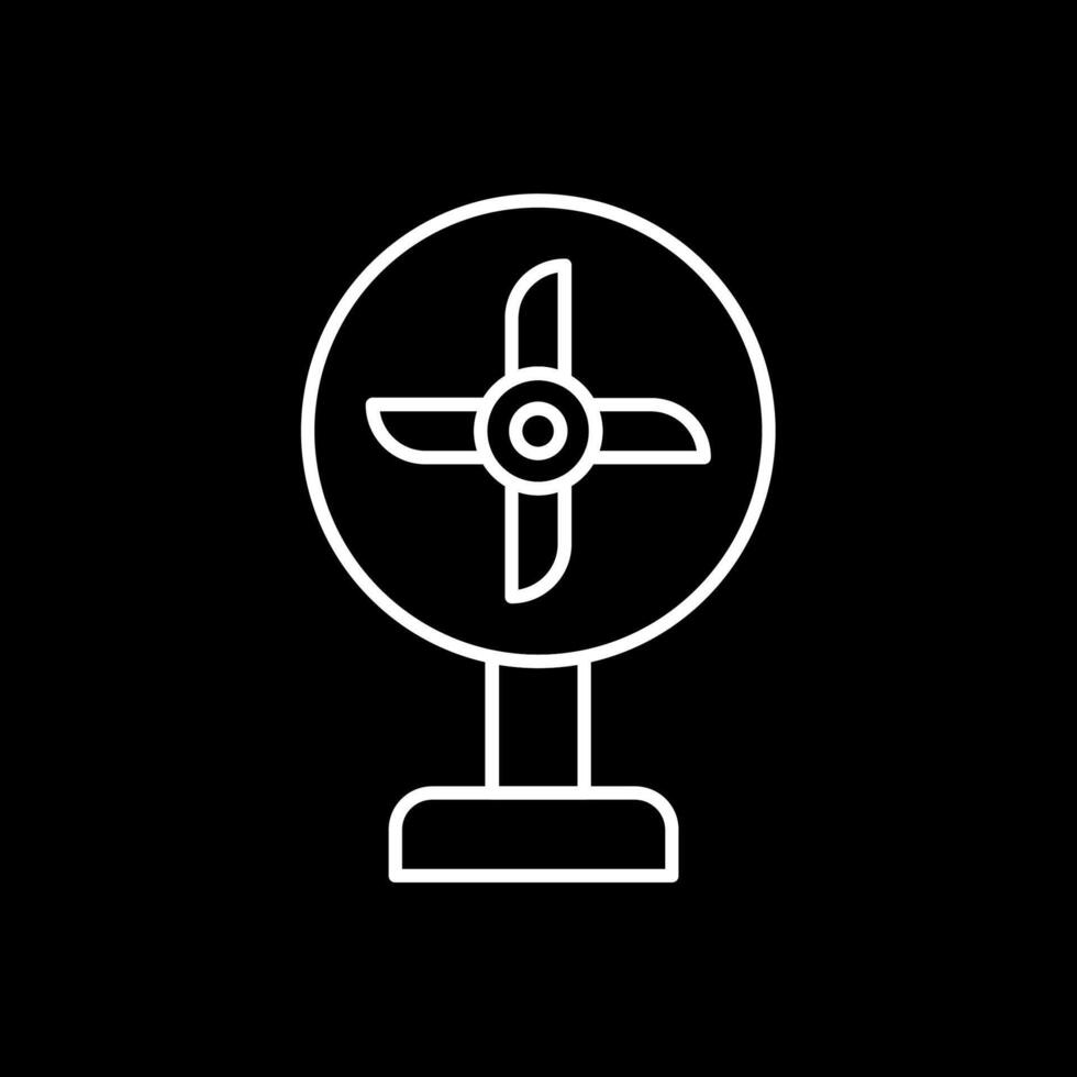 Fan Line Inverted Icon vector