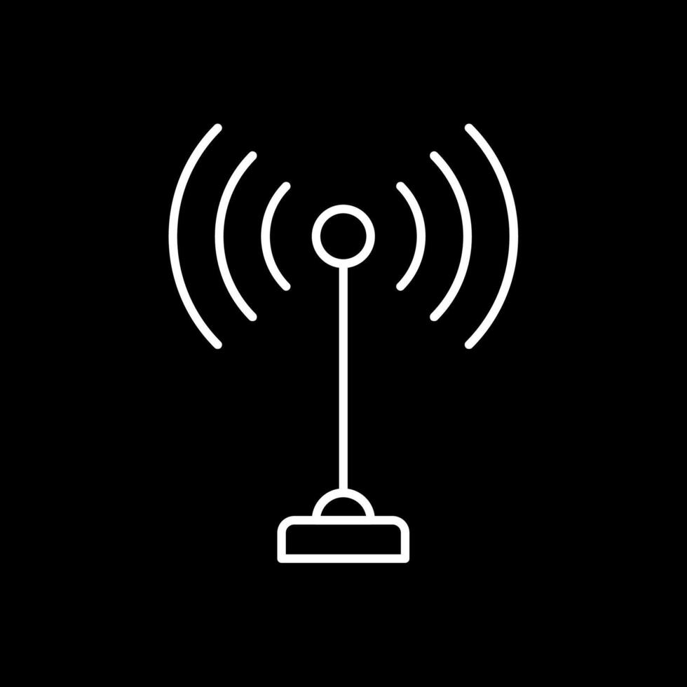 Antena Line Inverted Icon vector