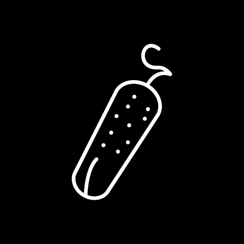 Pickle Line Inverted Icon vector