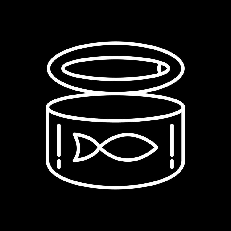 Canned Food Line Inverted Icon vector