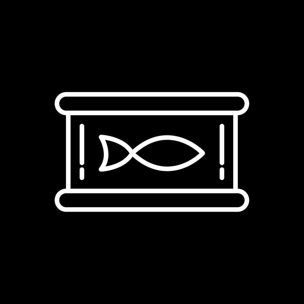 Tuna Line Inverted Icon vector