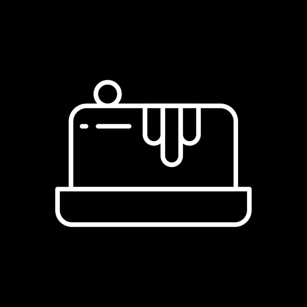 Butter Line Inverted Icon vector