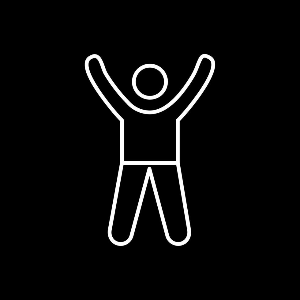 Cheer Up Line Inverted Icon vector