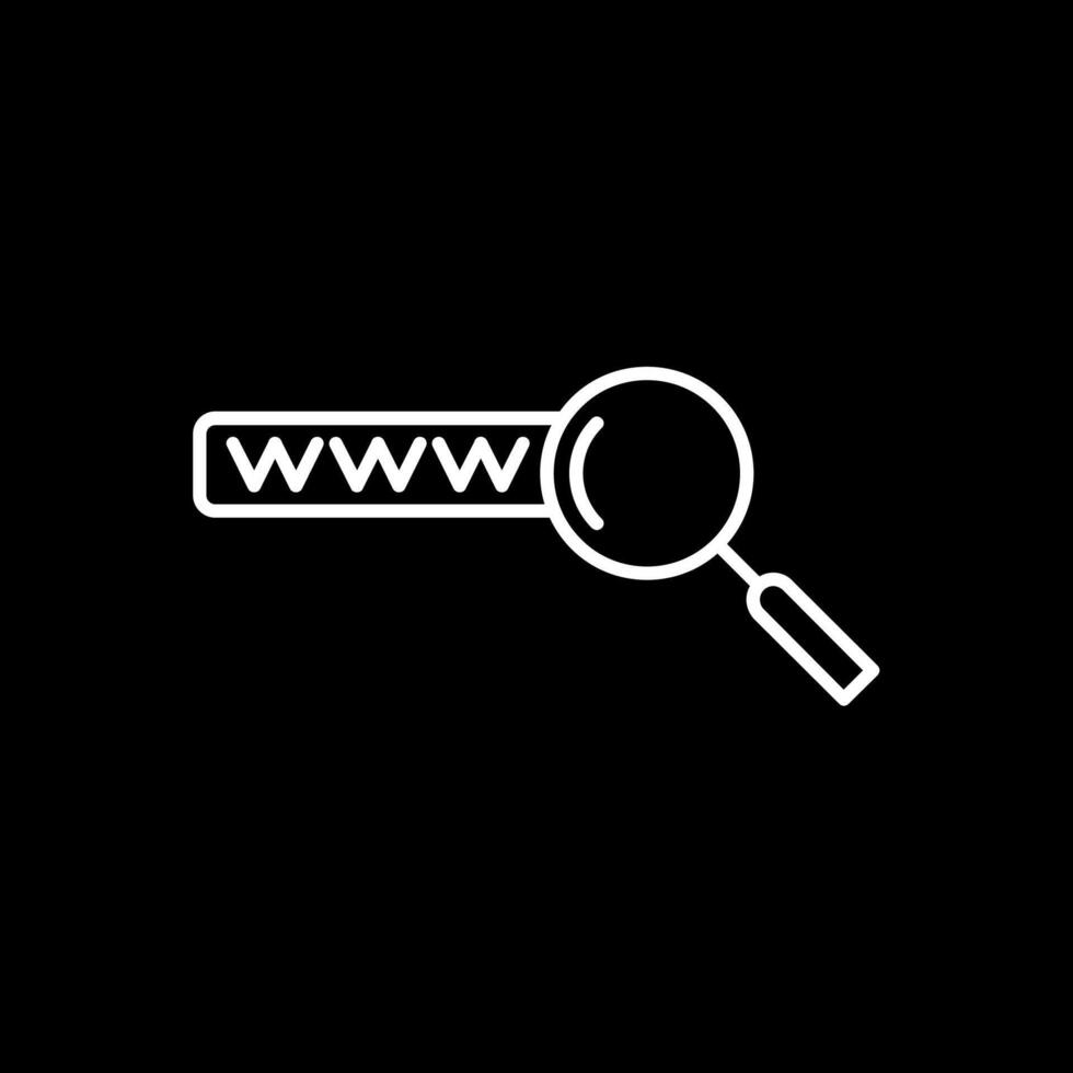 Keyword Search Line Inverted Icon vector