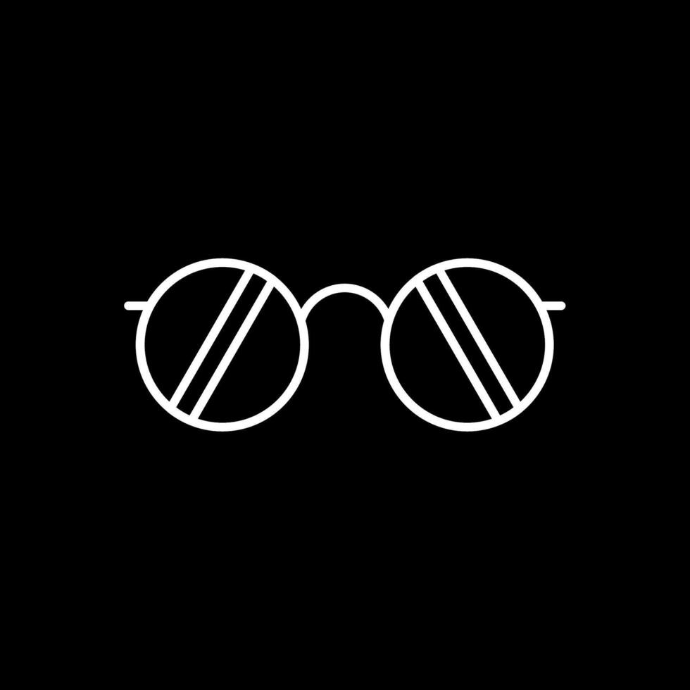 Sunglasses Line Inverted Icon vector