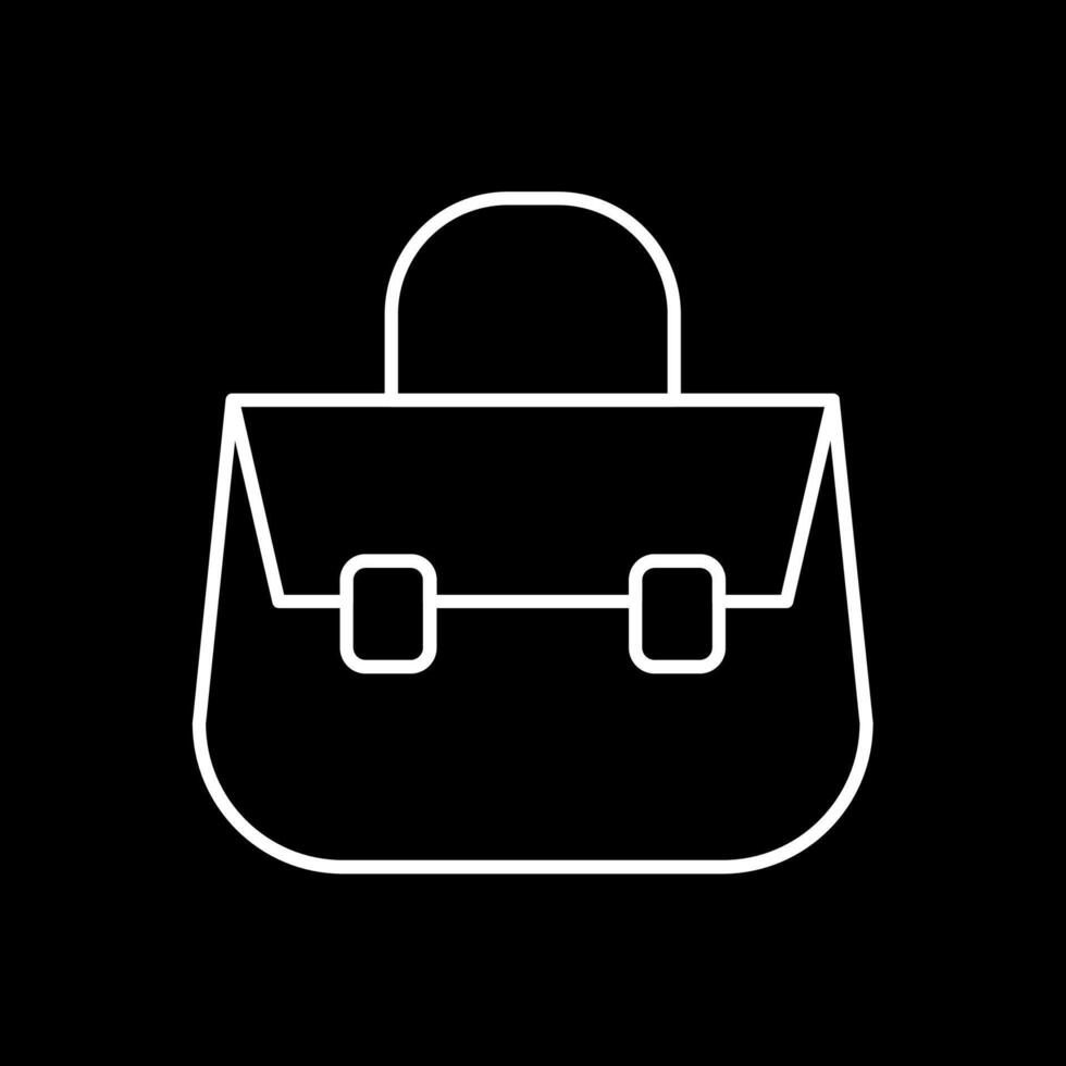 Shoulder Bag Line Inverted Icon vector