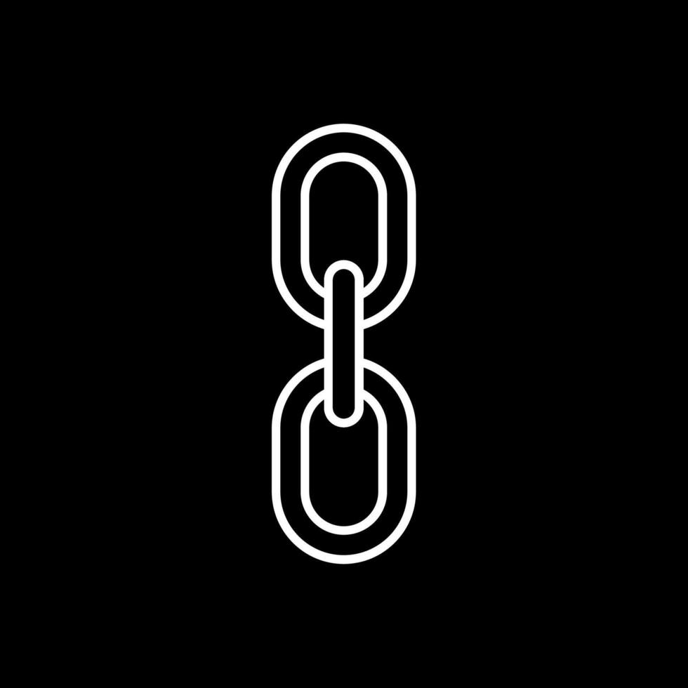 Chain Line Inverted Icon vector