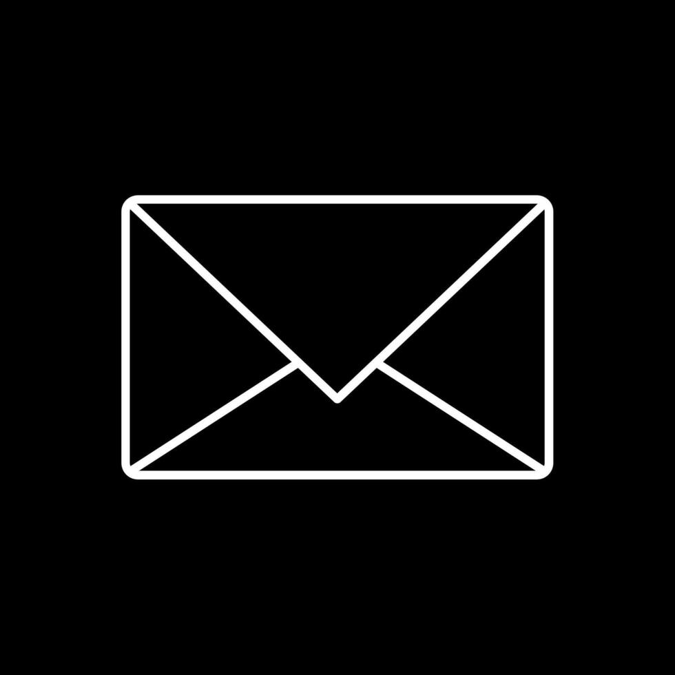 Email Line Inverted Icon vector