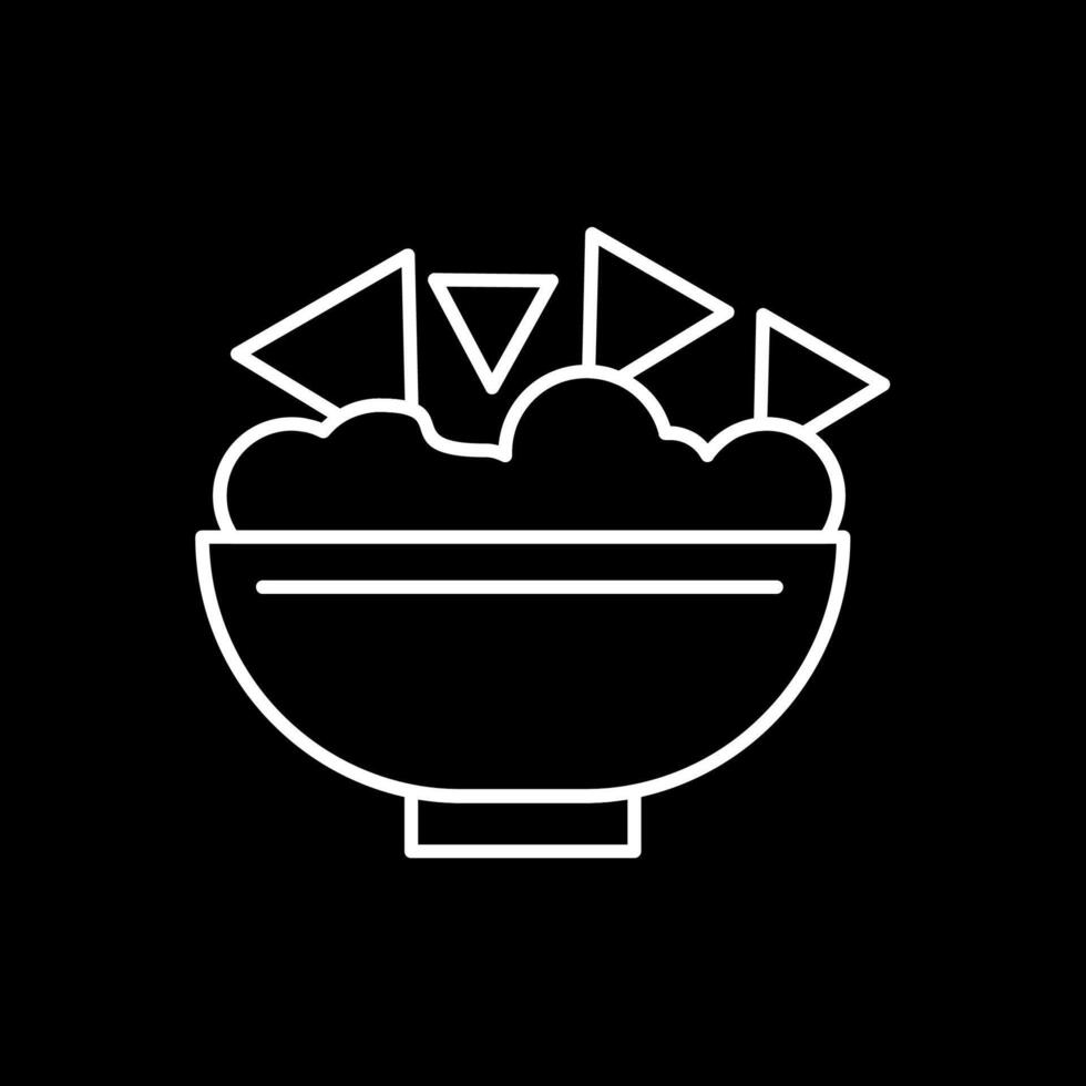 Nachos Line Inverted Icon vector