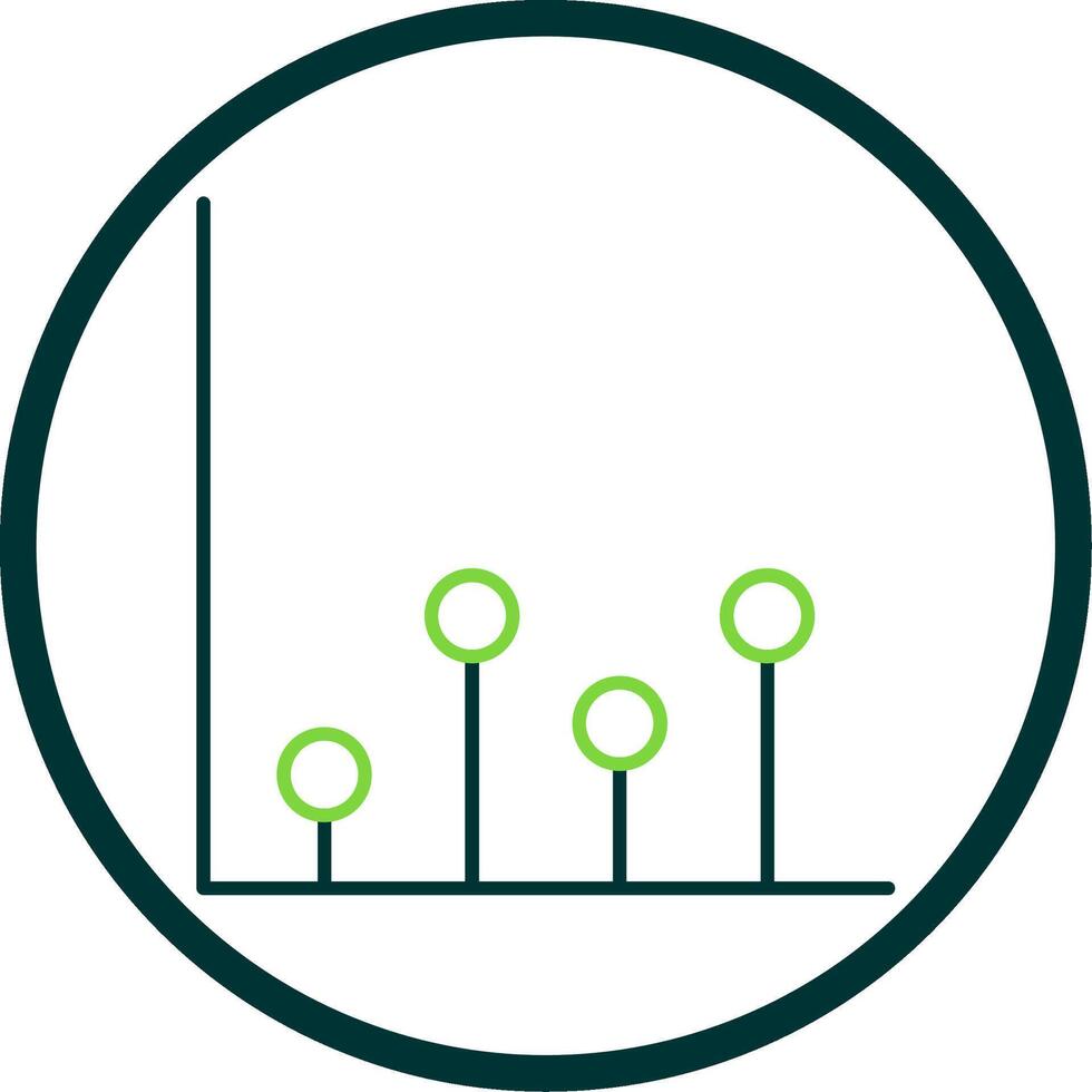 Chart Line Circle Icon vector