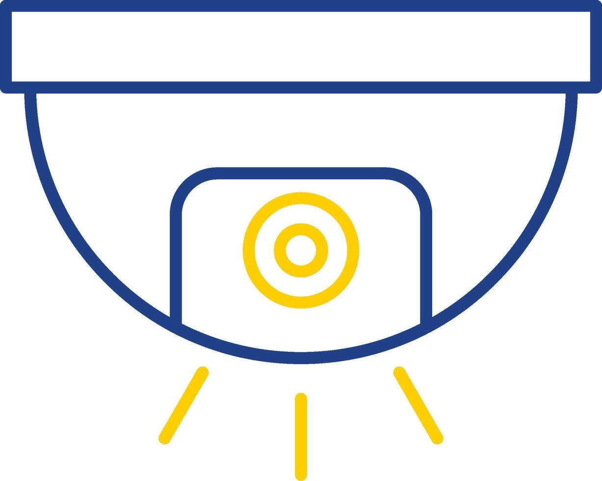 Cctv Line Two Color Icon vector