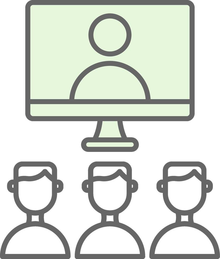 Virtual Class Fillay Icon vector