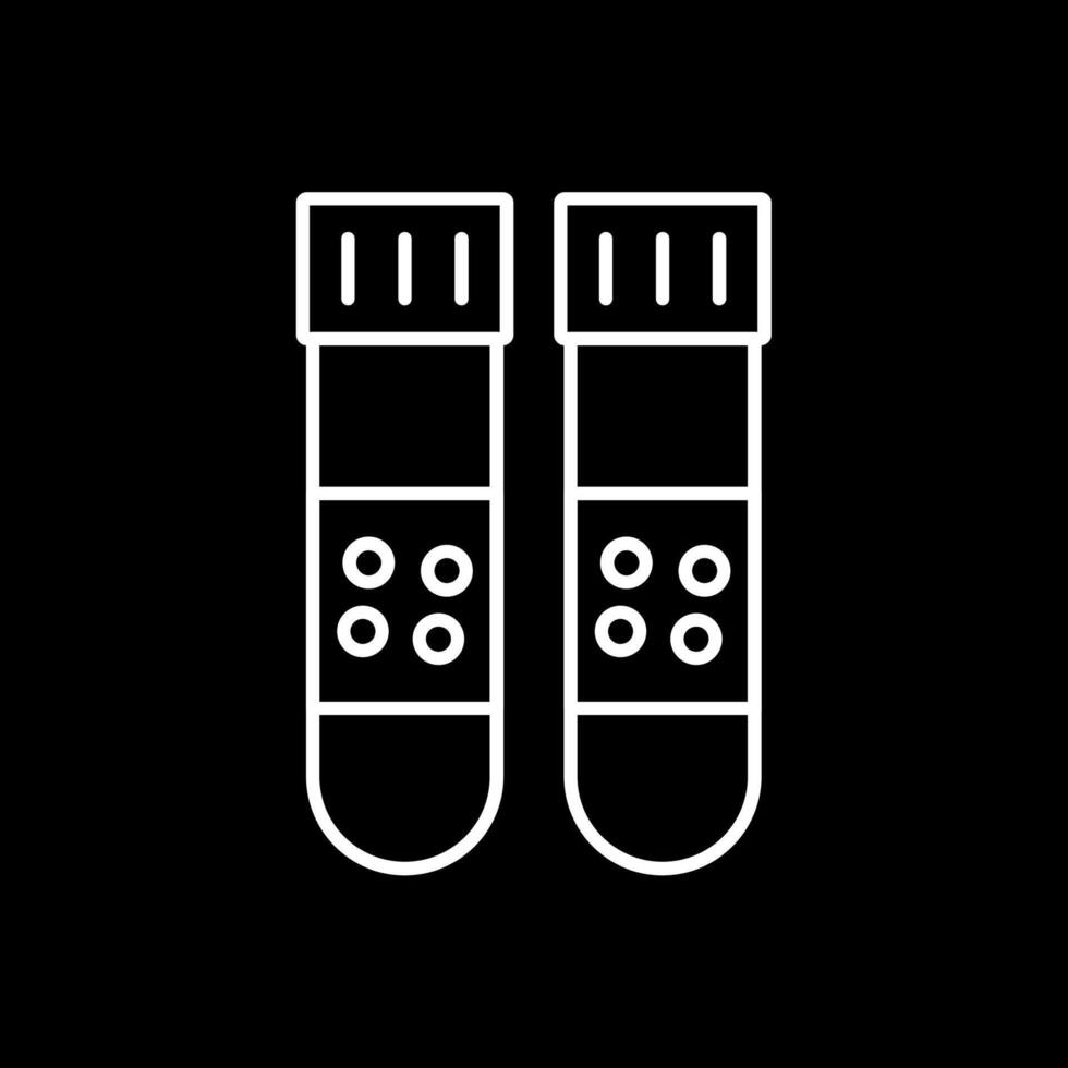 Test Tubes Line Inverted Icon vector