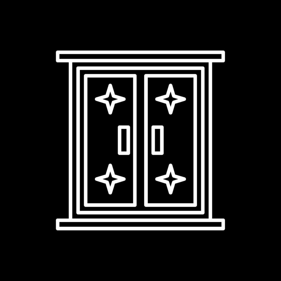 Window Line Inverted Icon vector