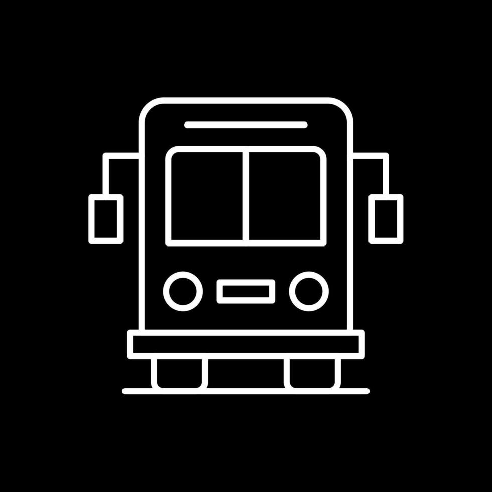 Shuttle Line Inverted Icon vector