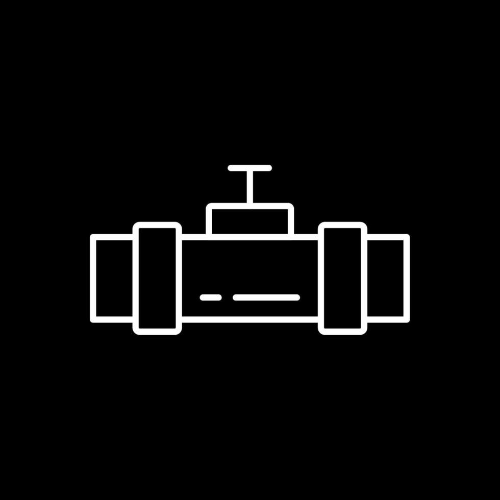 Pipe Line Inverted Icon vector