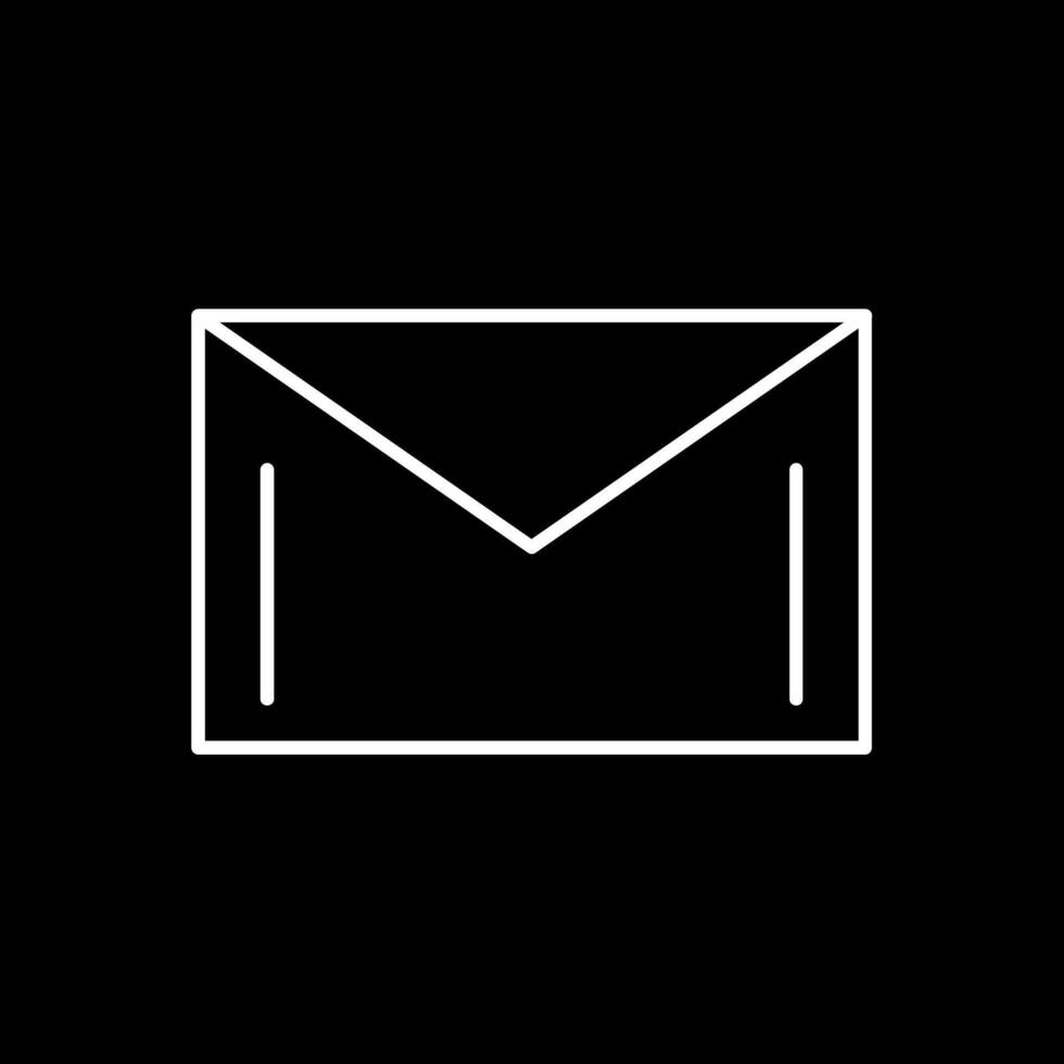 Mail Line Inverted Icon vector