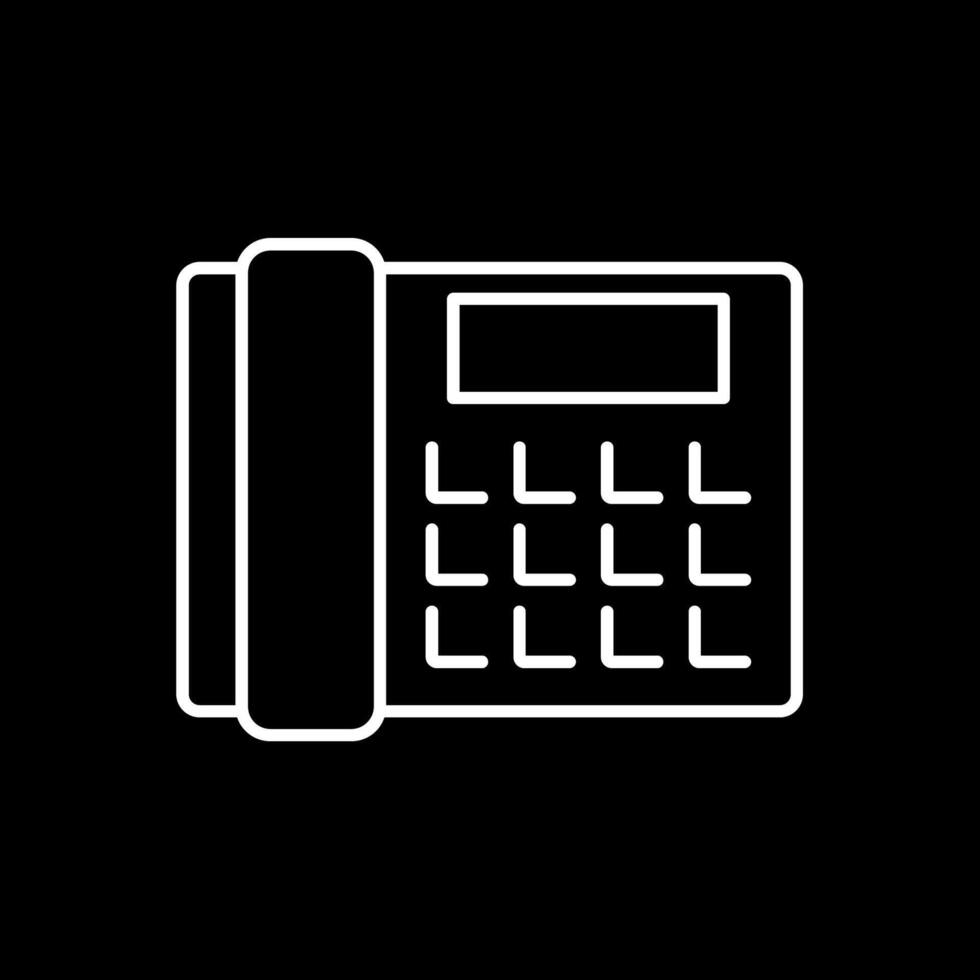 Telephone Line Inverted Icon vector