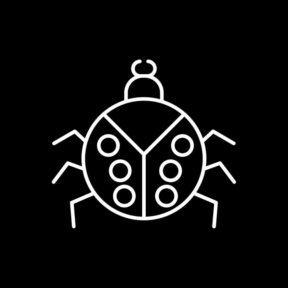 Beetle Line Inverted Icon vector